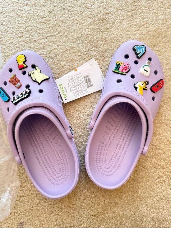 CROCS Shoes - Womens CROCS Lavender Classic Clog with Fun Jibbitz